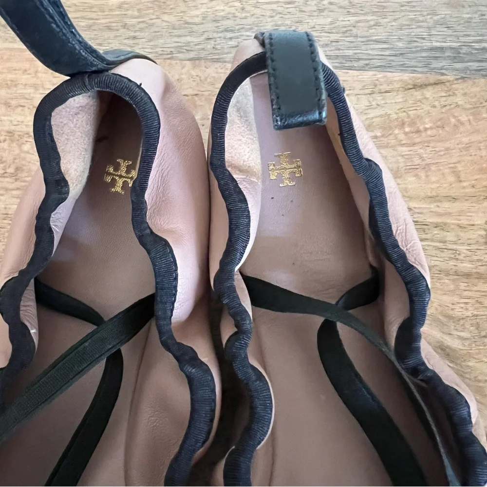 Tory Burch SOFT SCRUNCH BALLET Flat
NAPPA LEATHER GROSSGRAIN 
MEADOWSWEET Sz 8.5 - Picture 11 of 12